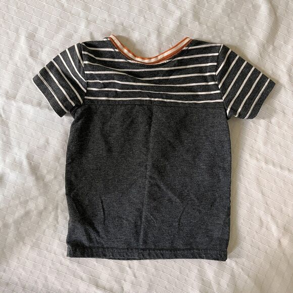 Tommy Bahamas Boys Stripe Tee Orange Gray 3T - Picture 4 of 5